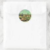 Autocollant rond NYC Skyline (Sac)
