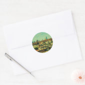 Autocollant rond NYC Skyline (Enveloppe)