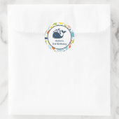 Autocollant rond Ocean Creatures (Sac)