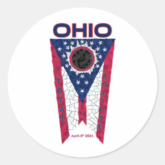 Autocollant rond Ohio Total Eclipse
