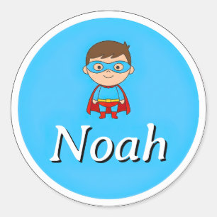 Autocollant rond personnalisable avec le nom de l'