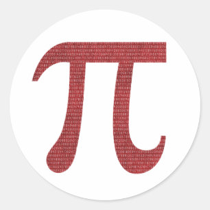 Autocollant rond Pi