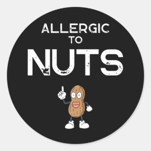 Autocollant rond pour allergie aux noix