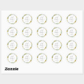 Autocollant rond pour Baby Shower Bee (Feuille)