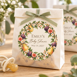 Autocollant rond pour Baby Shower Localement Culti