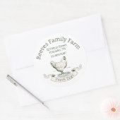 Autocollant rond pour boîte d'œufs (Enveloppe)