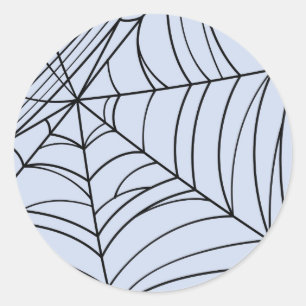 Autocollant rond pour fête d'Halloween Toile d'ara