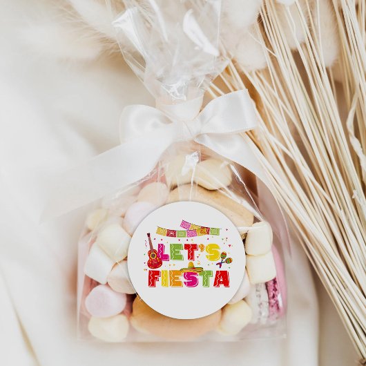 Autocollant rond pour fête Fiesta