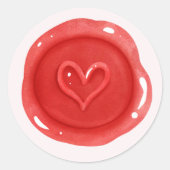 Autocollant rond pour la Saint-Valentin avec un sc (Devant)