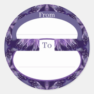 Autocollant rond Purple Rain Fairy