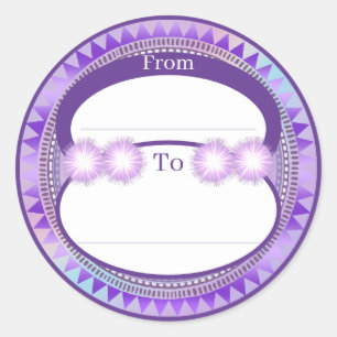 Autocollant rond Purple Sun Fairy