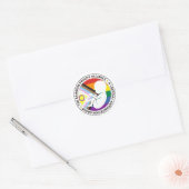 Autocollant rond Rainbow ProLife Alliance (Enveloppe)
