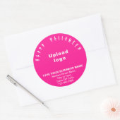 Autocollant rond rose Halloween d'affaires (Enveloppe)