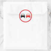Autocollant rond sans panneau de circulation. (Sac)