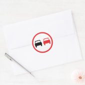 Autocollant rond sans panneau de circulation. (Enveloppe)