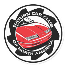 Autocollant rond Saturn Car Club of North America
