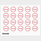 Autocollant rond saveur cerise ROUGE (Feuille)