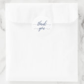 Autocollant rond simple calligraphique Merci (Sac)