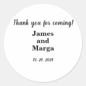 Autocollant rond simple et classique (Devant)