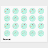 Autocollant rond Sirène 1,5" (Feuille)