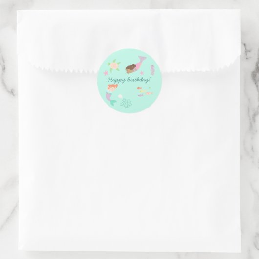 Autocollant rond Sirène 1,5" (Sac)