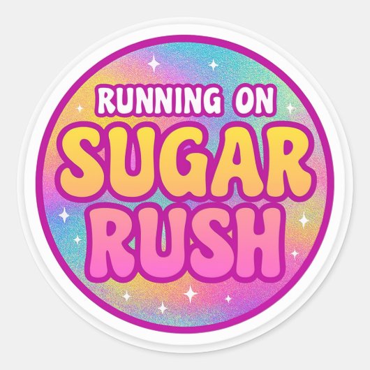 Autocollant rond Sugar Rush (Devant)