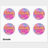 Autocollant rond Sugar Rush (Feuille)