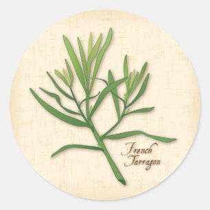 Autocollant rond Tarragon français