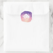 Autocollant rond Taurus en rose/violet arrière - p (Sac)