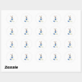 Autocollant rond Tilly Bunny (Feuille)