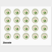 Autocollant rond Turtley classique personnalisé (Feuille)
