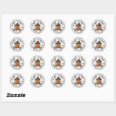 Autocollant Rond Vache Mignonne – Création de Ferm (Feuille)