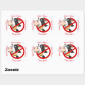 Autocollant rond vache non-laitier (Feuille)