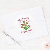 Autocollant Rond Vénus Flytrap Kiss Me Quick (Enveloppe)