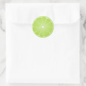 Autocollant rond vert citron pour s'amuser l'été (Sac)
