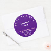 Autocollant rond violet Halloween d'affaires (Enveloppe)