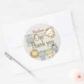 Autocollant ronde Boho Safari Anniversaire (Enveloppe)