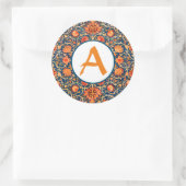 AUTOCOLLANT RONDE PERSONNALISÉE INITIALE William M (Sac)