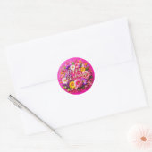 Autocollant rose Anniversaire (Enveloppe)