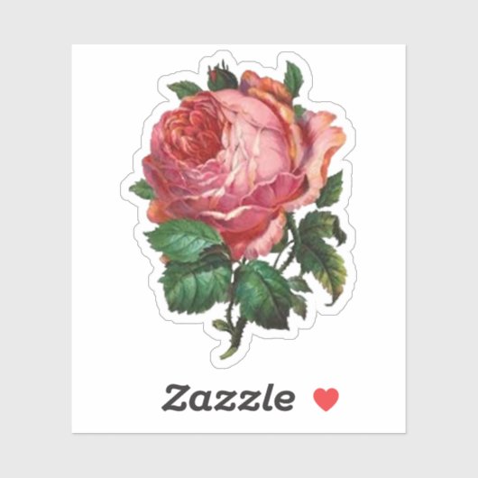 Autocollant Rose antique (Feuille)