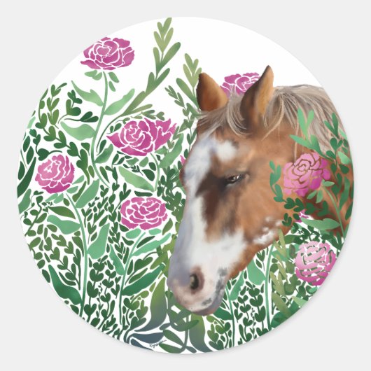 Autocollant Rose Appaloosa Horse (Devant)
