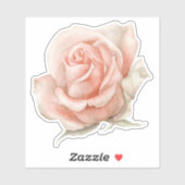 Autocollant Rose aquarelle (Feuille)