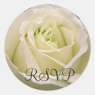 Autocollant rose blanche