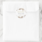 autocollant rose blanche mariage (Sac)