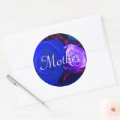Autocollant Rose bleu mauve mère (Enveloppe)