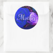 Autocollant Rose bleu mauve mère (Sac)