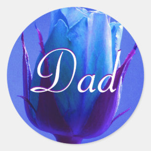 Autocollant Rose bleu papa