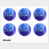 Autocollant Rose bleu papa (Feuille)