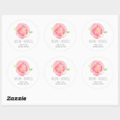 Autocollant Rose d'aquarelle I Mariage floral (Feuille)