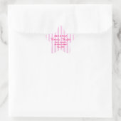 Autocollant rose de magasin de sucrerie de mariage (Sac)